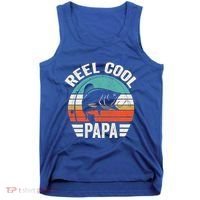 Reel Cool Papa Gift Father's Day Fishing Gift Tank Top thumb 0
