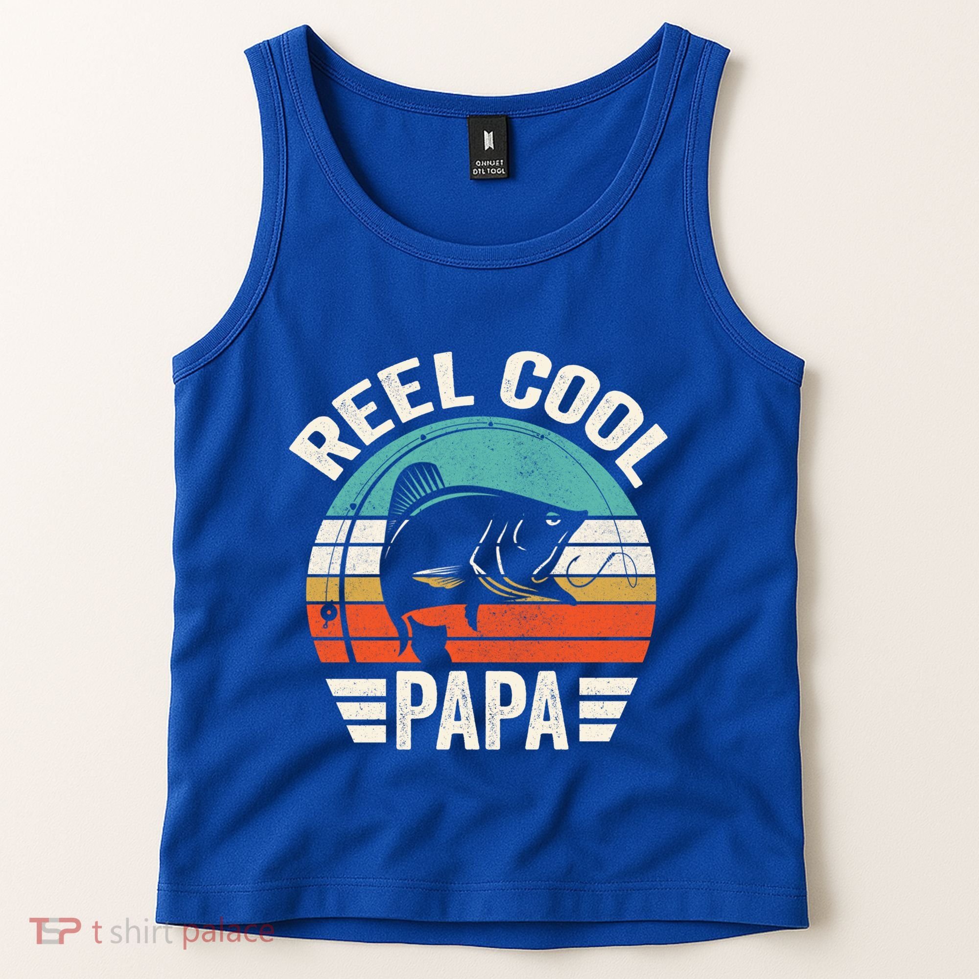 Reel Cool Papa Gift Father's Day Fishing Gift Tank Top