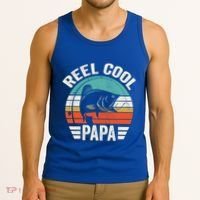 Reel Cool Papa Gift Father's Day Fishing Gift Tank Top thumb 3