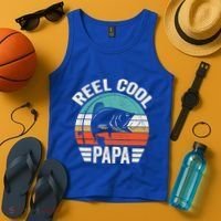 Reel Cool Papa Gift Father's Day Fishing Gift Tank Top thumb 4