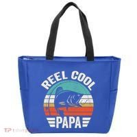 Reel Cool Papa Gift Father's Day Fishing Gift Tote Bag thumb 0