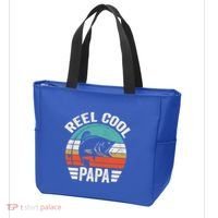 Reel Cool Papa Gift Father's Day Fishing Gift Tote Bag thumb 3