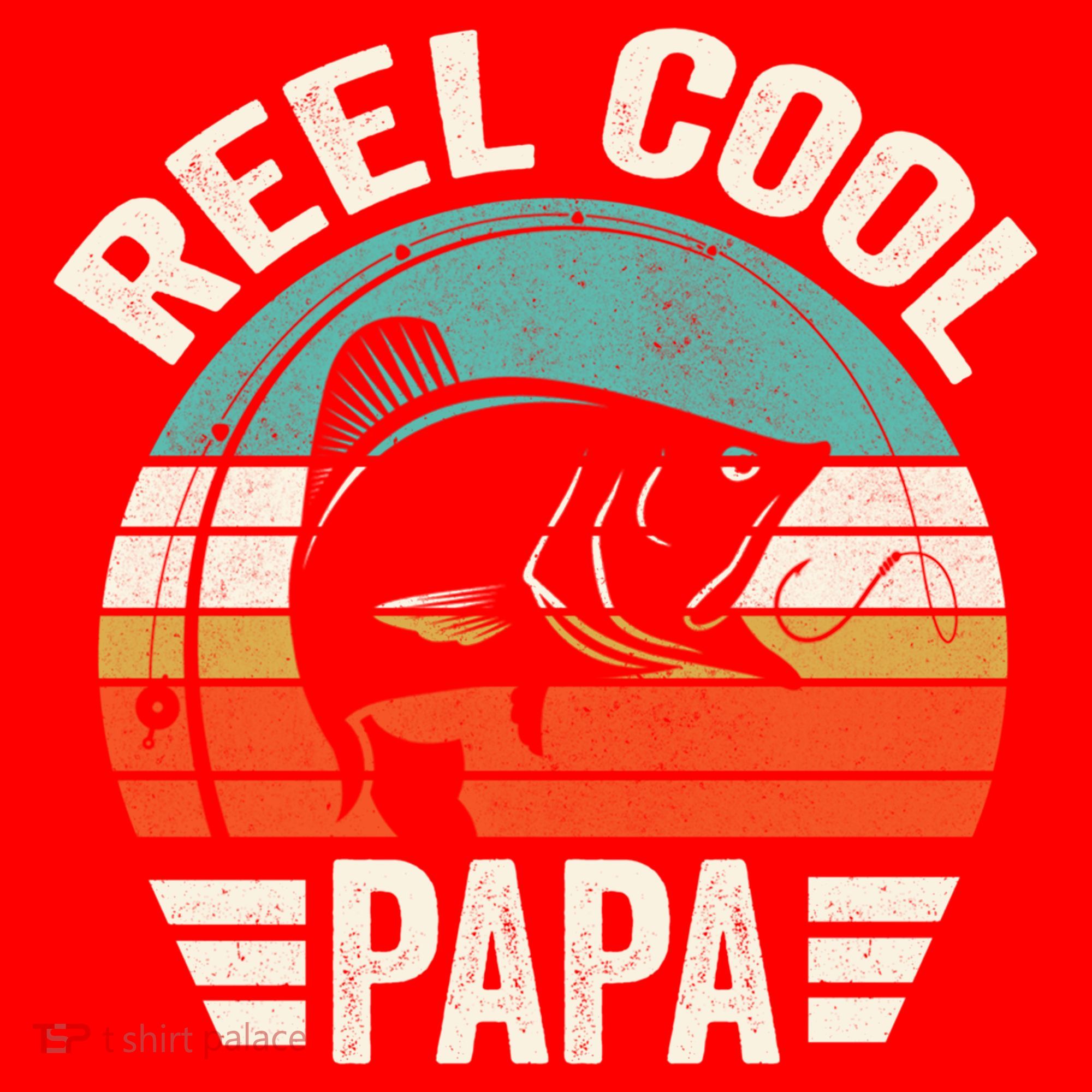 Reel Cool Papa Gift Father's Day Fishing Gift Santa Hat