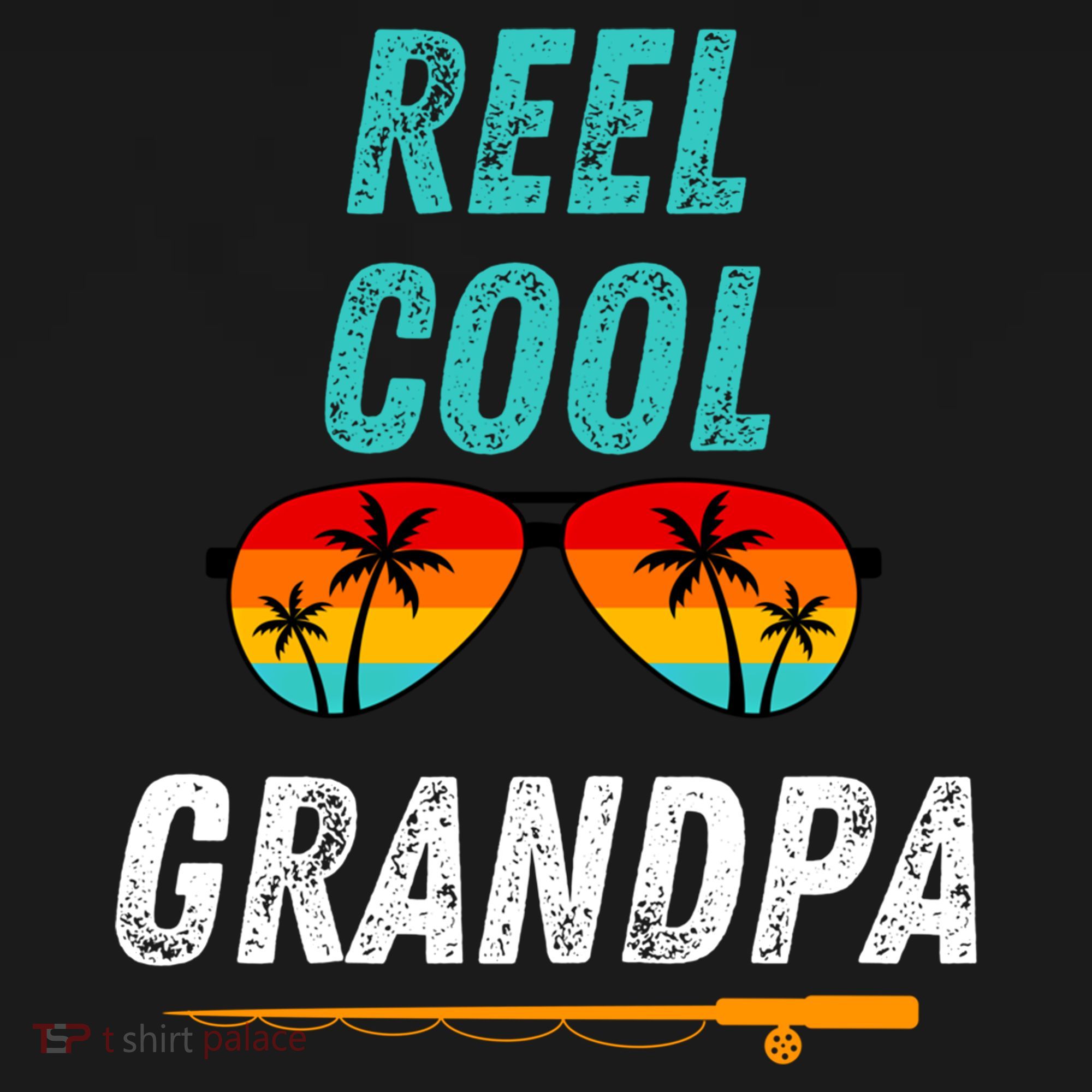 Reel Cool Papa Funny Fishing Grandpa Dad Gift Bucket Hat