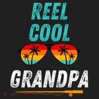 Reel Cool Papa Funny Fishing Grandpa Dad Gift Beanie thumb 2