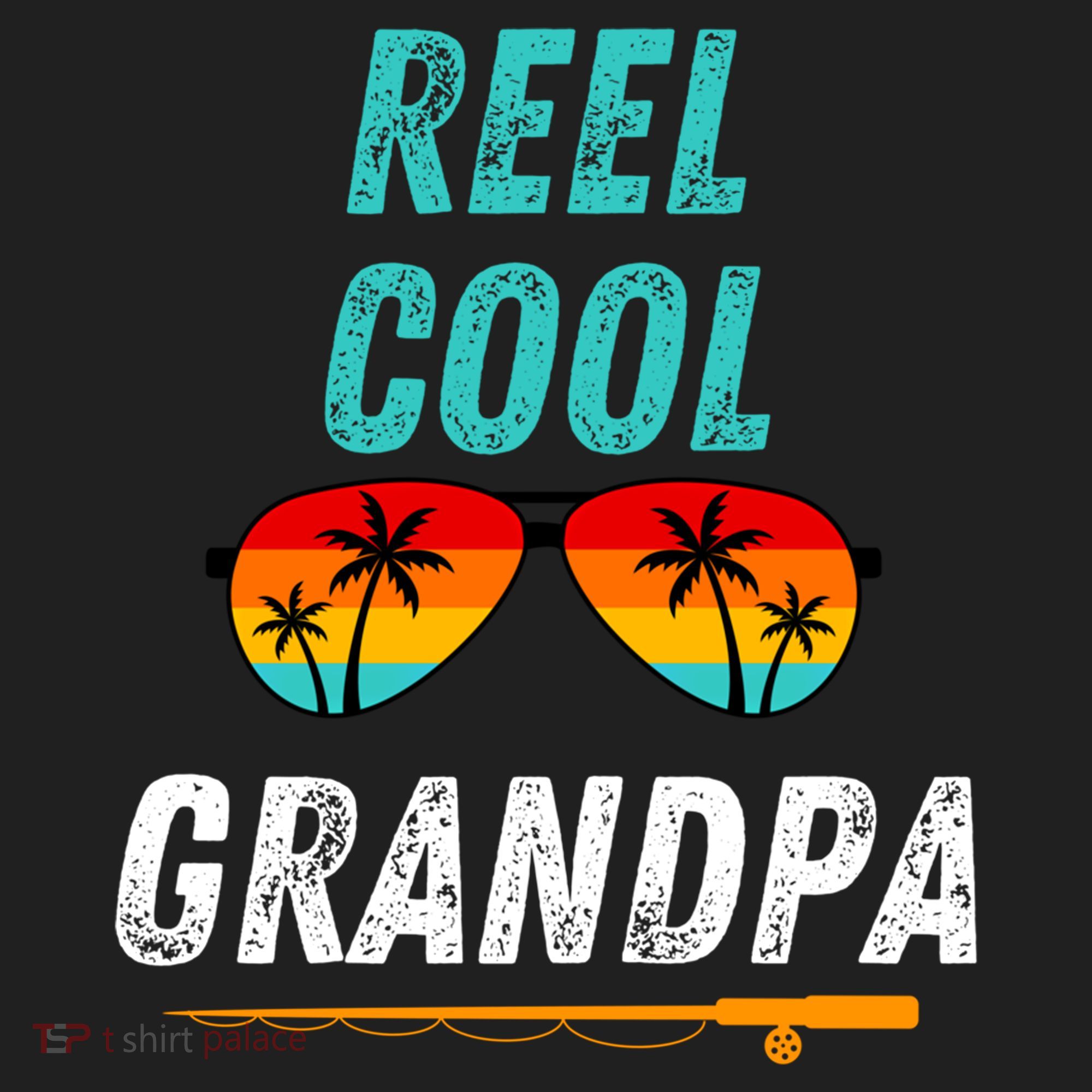 Reel Cool Papa Funny Fishing Grandpa Dad Gift Hat
