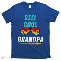 Reel Cool Papa Funny Fishing Grandpa Dad Gift T-Shirt thumb 0