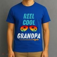 Reel Cool Papa Funny Fishing Grandpa Dad Gift T-Shirt thumb 3