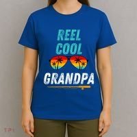 Reel Cool Papa Funny Fishing Grandpa Dad Gift T-Shirt thumb 4