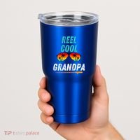Reel Cool Papa Funny Fishing Grandpa Dad Gift Tumbler thumb 2