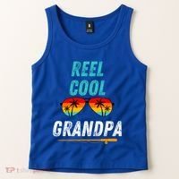 Reel Cool Papa Funny Fishing Grandpa Dad Gift Tank Top thumb 2