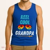 Reel Cool Papa Funny Fishing Grandpa Dad Gift Tank Top thumb 3