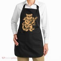 Rock Cat Playing Guitar Rock Kitty Funny Guitar Cat Apron thumb 2