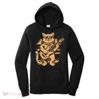 Rock Cat Playing Guitar Rock Kitty Funny Guitar Cat Women's Hoodie thumb 0