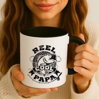 Reel Cool Papa Fish Fishing Shirt Father's Day Coffee Mug thumb 3