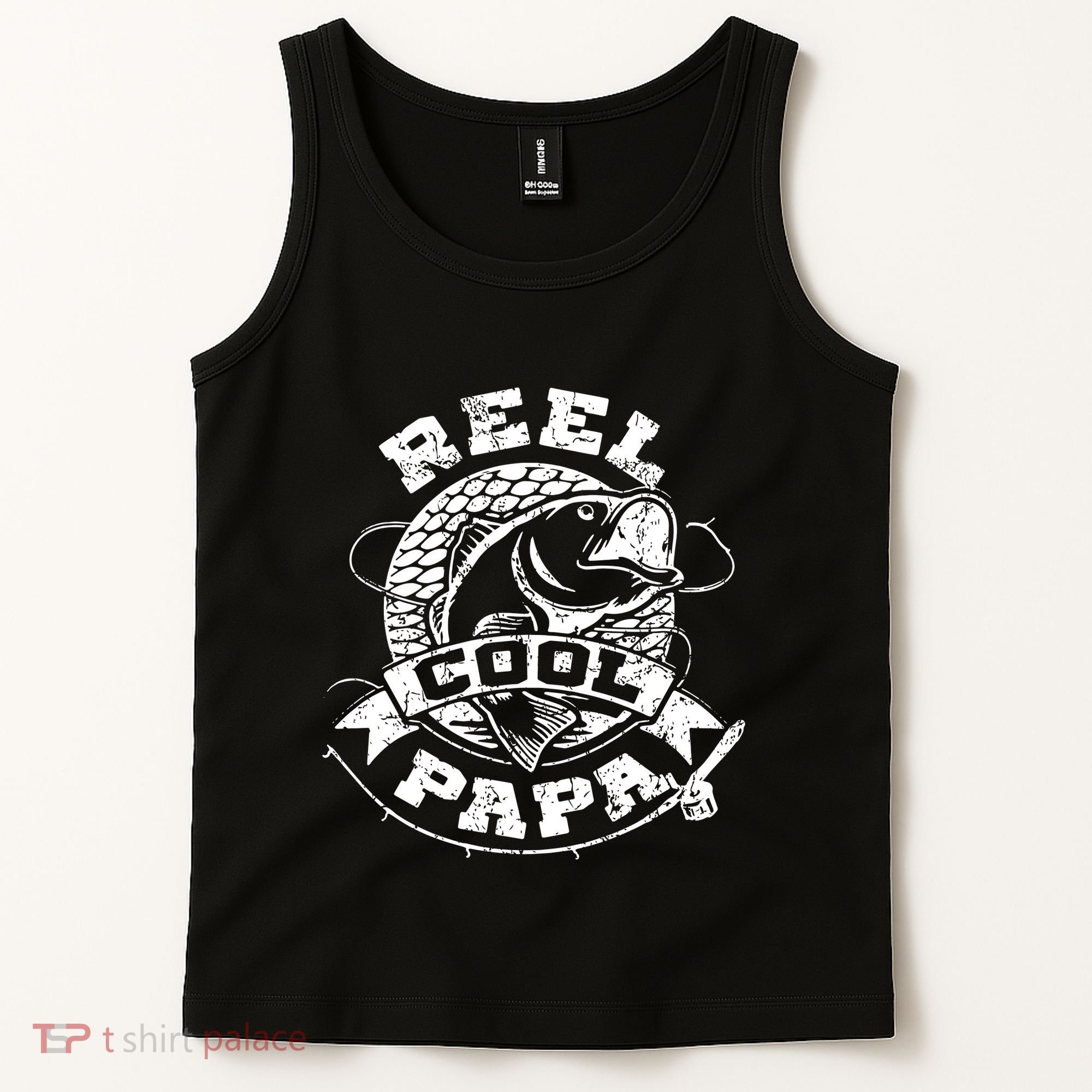 Reel Cool Papa Fish Fishing Shirt Father's Day Tank Top