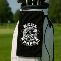 Reel Cool Papa Fish Fishing Shirt Father's Day Golf Towel thumb 2