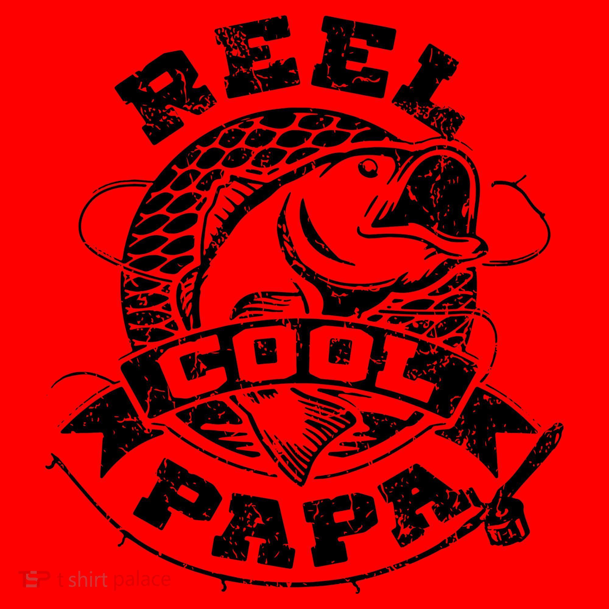Reel Cool Papa Fish Fishing Shirt Father's Day Santa Hat