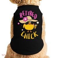 Retired Chick Pension Vacation Pensioner Retirement Chicken Gift Doggie Tank thumb 0