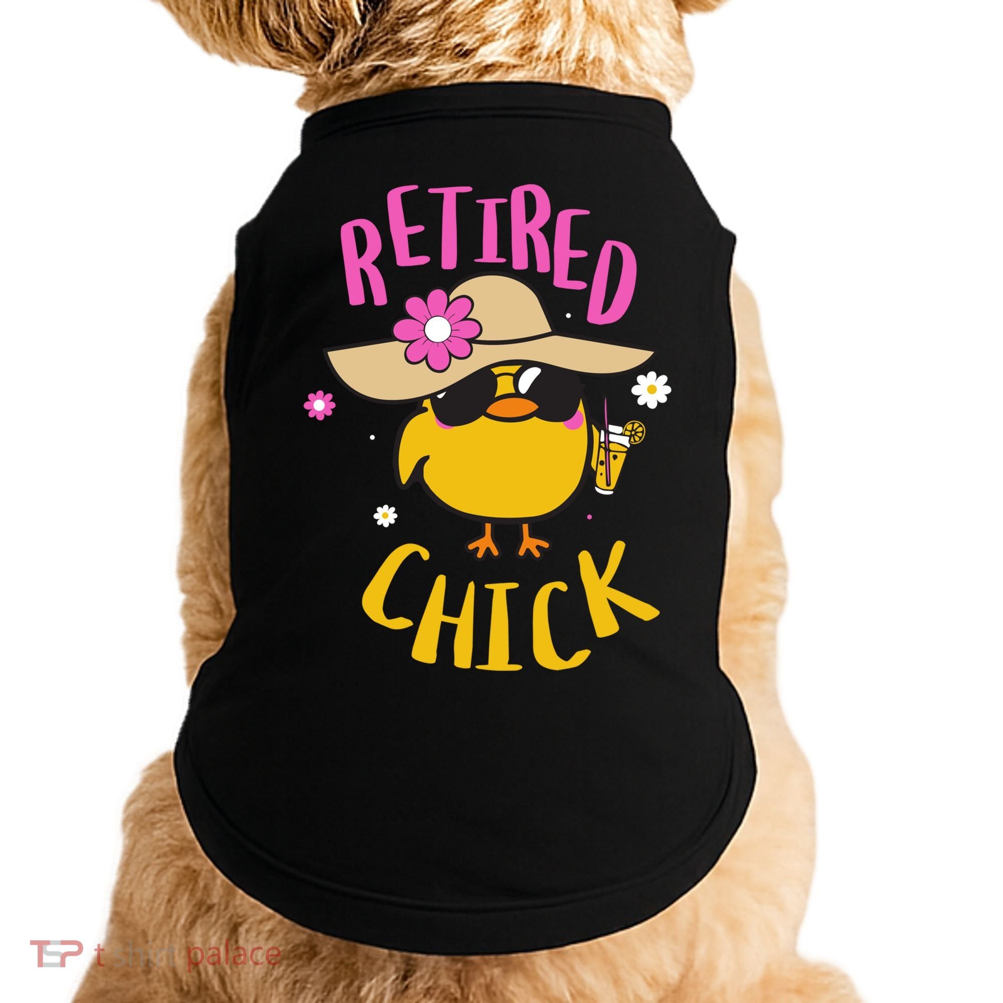 Retired Chick Pension Vacation Pensioner Retirement Chicken Gift Doggie Tank