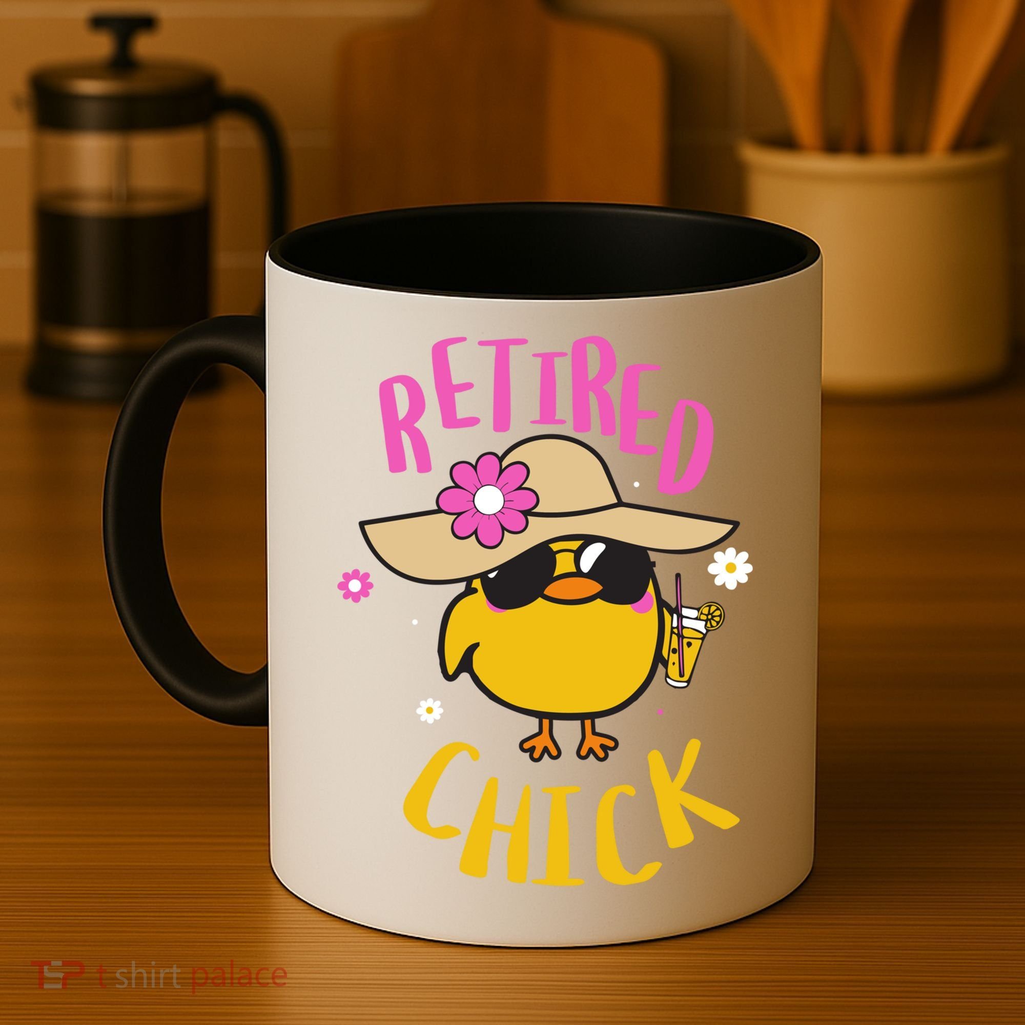 Retired Chick Pension Vacation Pensioner Retirement Chicken Gift Coffee Mug