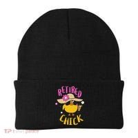 Retired Chick Pension Vacation Pensioner Retirement Chicken Gift Beanie thumb 0