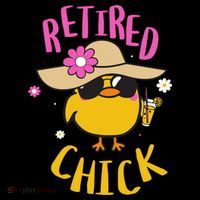 Retired Chick Pension Vacation Pensioner Retirement Chicken Gift Women's Hoodie thumb 2
