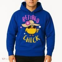 Retired Chick Pension Vacation Pensioner Retirement Chicken Gift Hoodie thumb 2