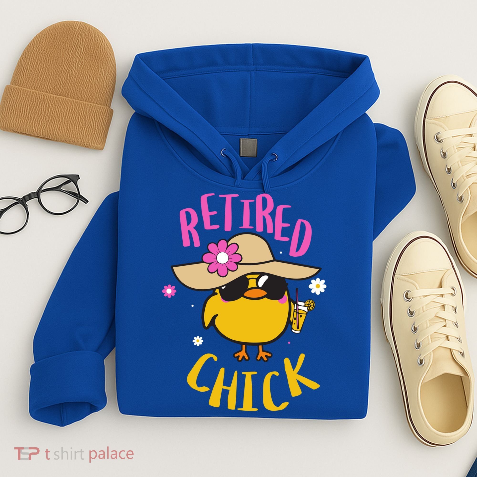 Retired Chick Pension Vacation Pensioner Retirement Chicken Gift Hoodie