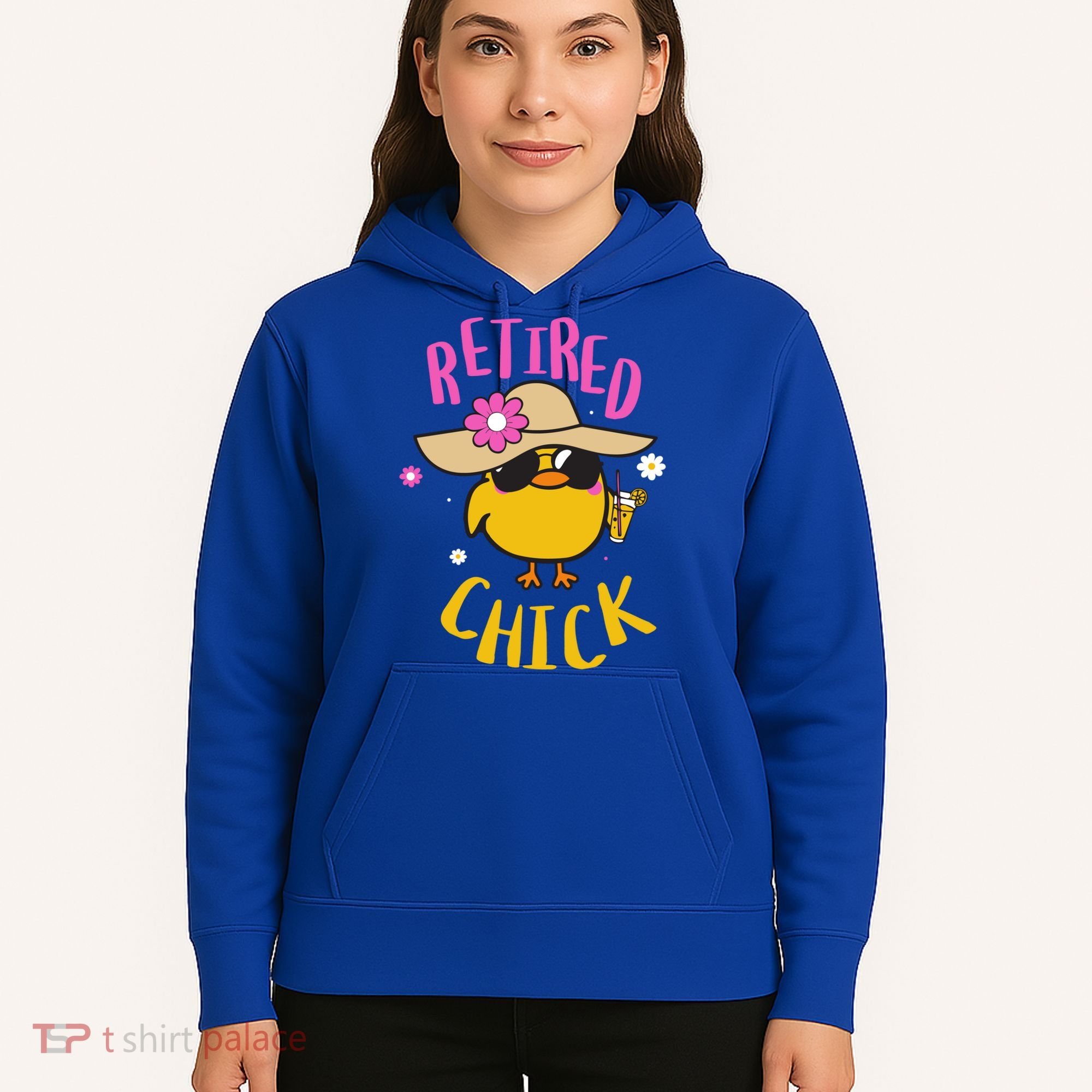 Retired Chick Pension Vacation Pensioner Retirement Chicken Gift Hoodie
