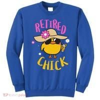Retired Chick Pension Vacation Pensioner Retirement Chicken Gift Sweatshirt thumb 0