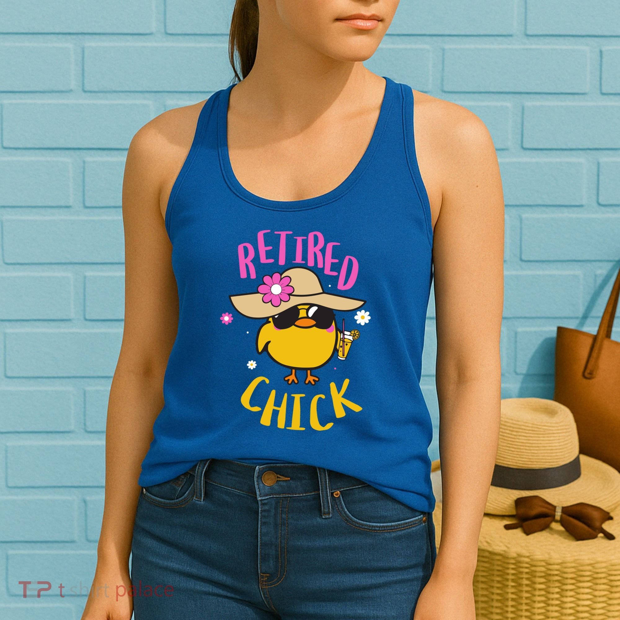 Retired Chick Pension Vacation Pensioner Retirement Chicken Gift Women's Tank Top