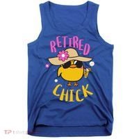 Retired Chick Pension Vacation Pensioner Retirement Chicken Gift Tank Top thumb 0
