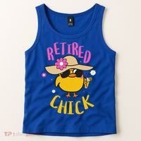 Retired Chick Pension Vacation Pensioner Retirement Chicken Gift Tank Top thumb 2