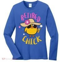 Retired Chick Pension Vacation Pensioner Retirement Chicken Gift Women's Long Sleeve Shirt thumb 0