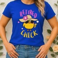 Retired Chick Pension Vacation Pensioner Retirement Chicken Gift Women's T-Shirt thumb 2