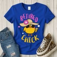 Retired Chick Pension Vacation Pensioner Retirement Chicken Gift Women's T-Shirt thumb 3