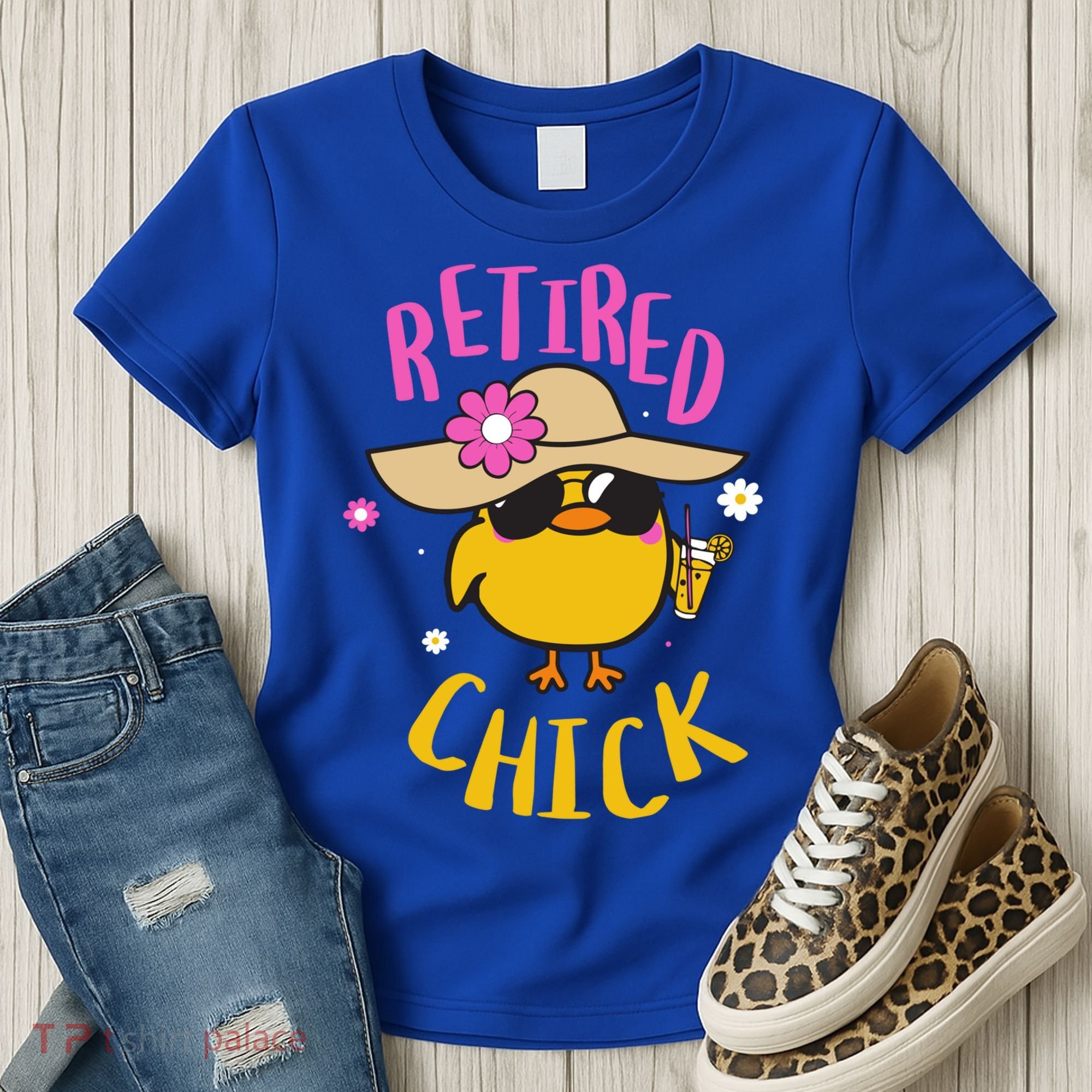 Retired Chick Pension Vacation Pensioner Retirement Chicken Gift Women's T-Shirt