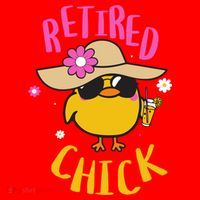 Retired Chick Pension Vacation Pensioner Retirement Chicken Gift Santa Hat thumb 1