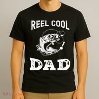 Reel Cool Papa Fishing Dad Gifts Father's Day Fisherman Fish T-Shirt thumb 3