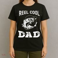 Reel Cool Papa Fishing Dad Gifts Father's Day Fisherman Fish T-Shirt thumb 4