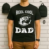 Reel Cool Papa Fishing Dad Gifts Father's Day Fisherman Fish T-Shirt thumb 6