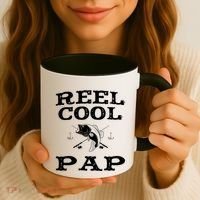 Reel Cool Pap Fishing Fisher Funny Funny Gift Coffee Mug thumb 3