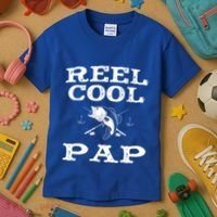 Reel Cool Pap Fishing Fisher Funny Funny Gift Kids T-Shirt thumb 3