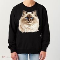 Ragdoll Cat Portrait Ragdoll Cat Head Ragdoll Cat Face Women's Sweatshirt thumb 0