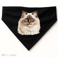 Ragdoll Cat Portrait Ragdoll Cat Head Ragdoll Cat Face USA-Made Doggie Bandana thumb 0