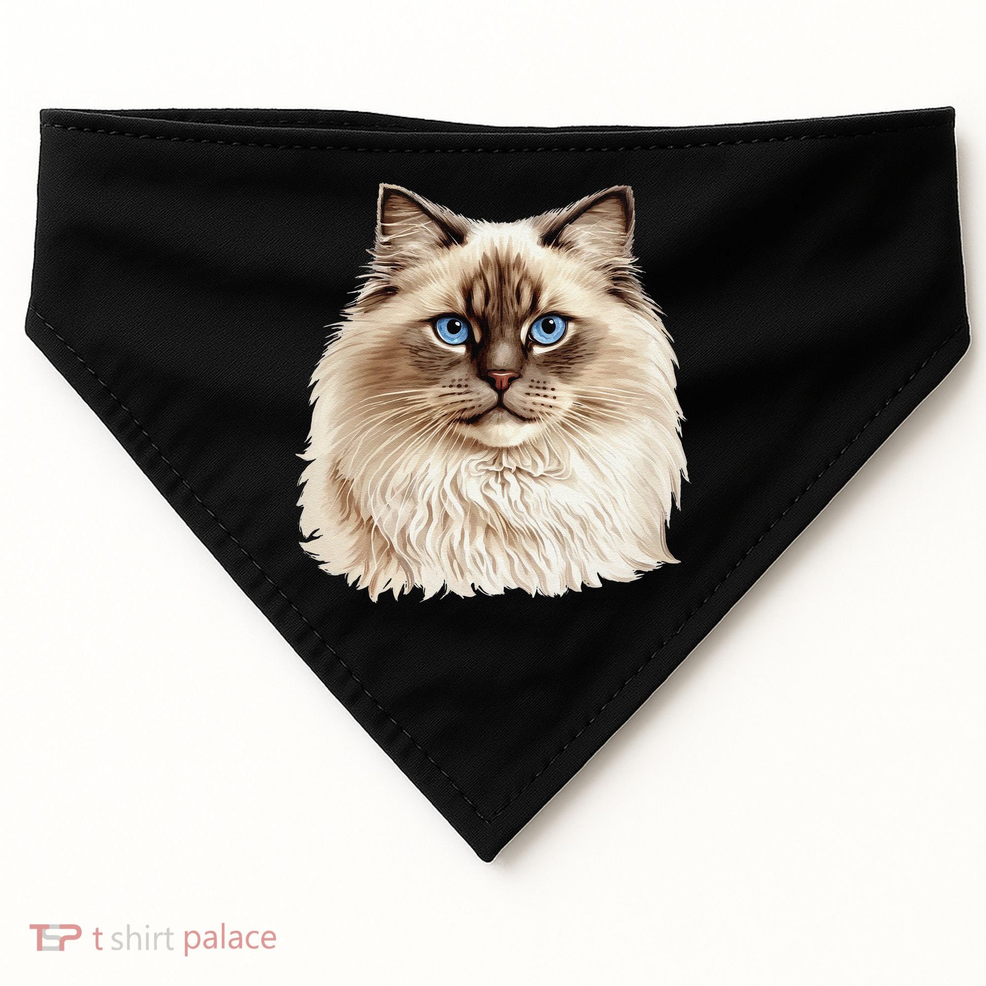Ragdoll Cat Portrait Ragdoll Cat Head Ragdoll Cat Face USA-Made Doggie Bandana