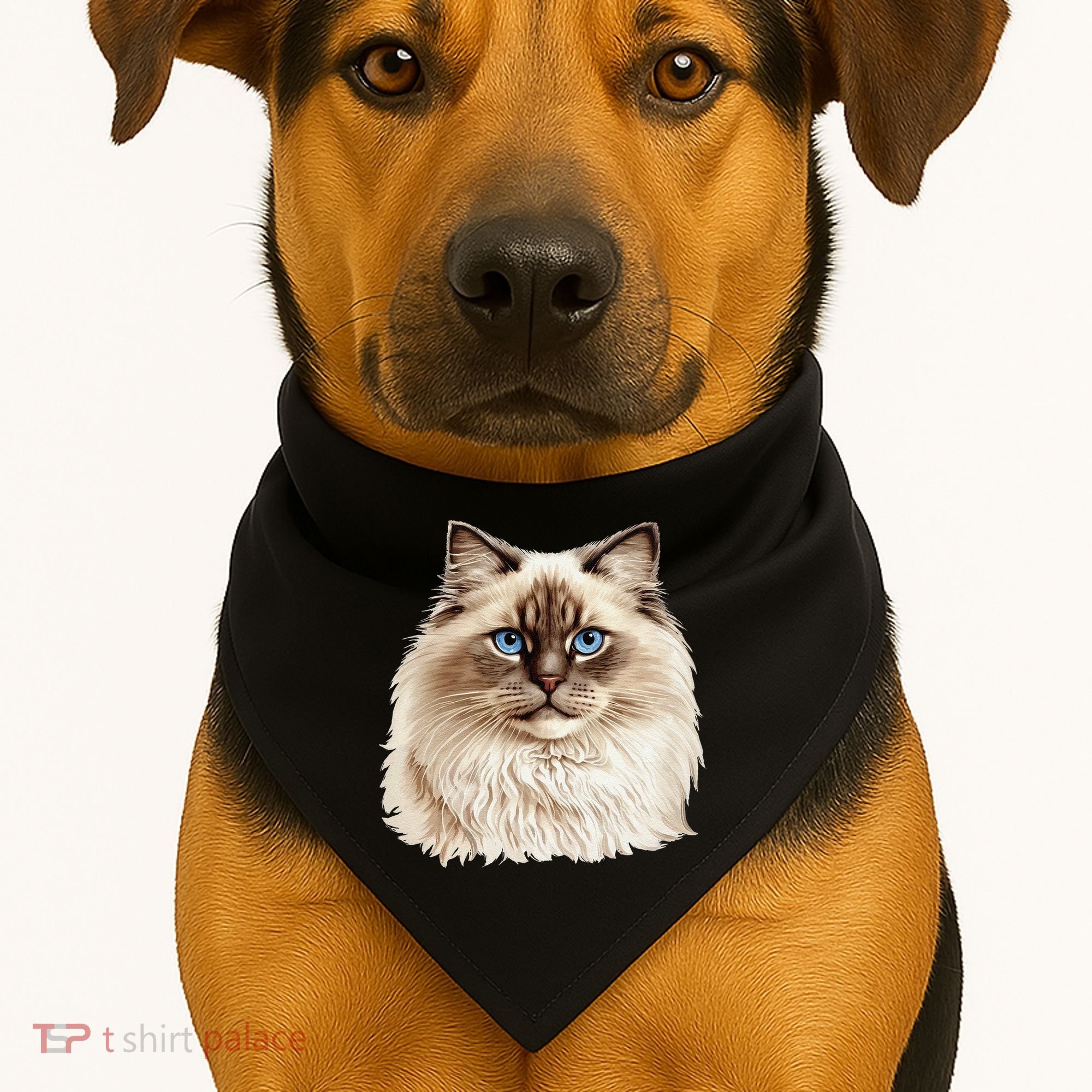 Ragdoll Cat Portrait Ragdoll Cat Head Ragdoll Cat Face USA-Made Doggie Bandana