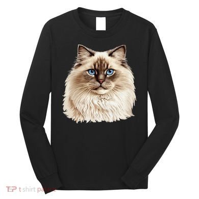 Ragdoll Cat Portrait Ragdoll Cat Head Ragdoll Cat Face Long Sleeve Shirt