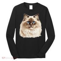 Ragdoll Cat Portrait Ragdoll Cat Head Ragdoll Cat Face Long Sleeve Shirt thumb 0